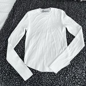 Zara basic white top long sleeve. Size S. NWOT
